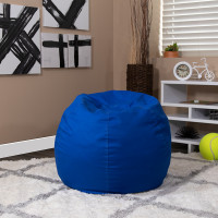 Flash Furniture DG-BEAN-SMALL-SOLID-ROYBL-GG Small Solid Royal Blue Kids Bean Bag Chair 
